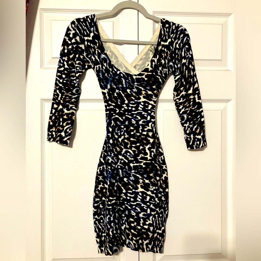 Guess Branded Leopard Print Dress in Size XS
